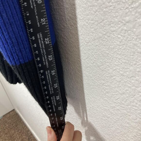 Akoo & Co Sweater Mens 4XL Blue cream Black Full Zip Knit Dog Patch Elbow Pads - Picture 8 of 16